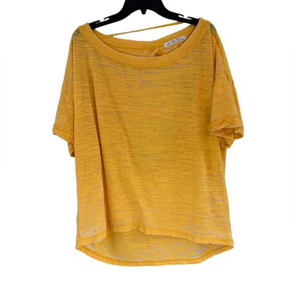 Free People We the Free Viola Flowy Oversized Tee Bright Mango Orange Size Med - Picture 2 of 12